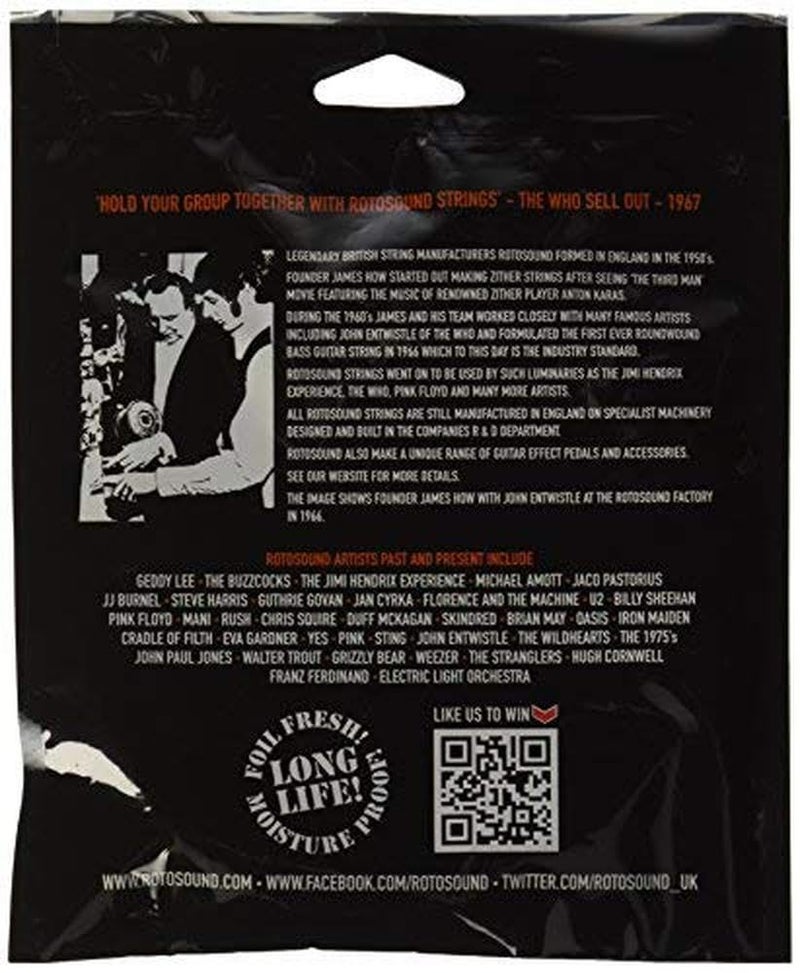 Rotosound RS66LN Nickel Bass Guitar Strings (45 65 80 100) - Image 3